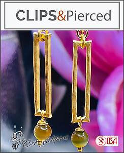 Effortless Style: Lightweight Matte Gold Clip Earrings