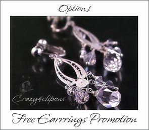 Option 1: Free Earrings Crystals and Pearls