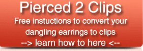 Instructions to convert pierced to clip earrings