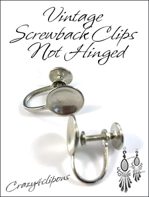 Vintage Screw back Clip Earrings Findings