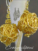 Great Balls of fire dangling clip earrings