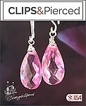 Everyday Elegance with Pink Zirconia Clip-On Earrings