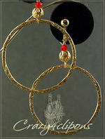 Holiday Golden Ring earrings