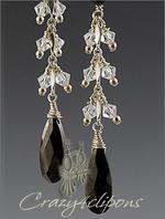 Zircon and Swarovski dressy earrings