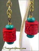 Cinnabar Turquoise earrings