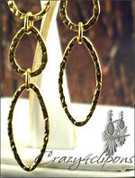 Gold filled fun shapes clip earrings