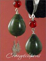 Country Holidays clip earrings