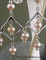 Mini pearl chandelier earrings