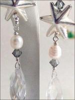 Wishing upon a star bridal earrings