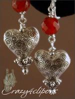It is Love - heart clip earrings