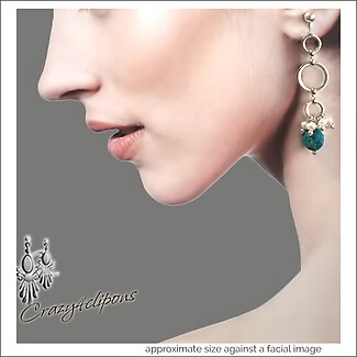 Icy Elegance: Light & Dangling Silver Clip Earrings