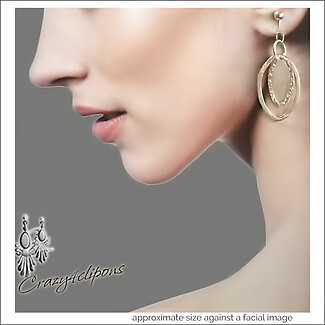 Timeless Glamour: Sterling Silver Oval Hoop Clip Earrings