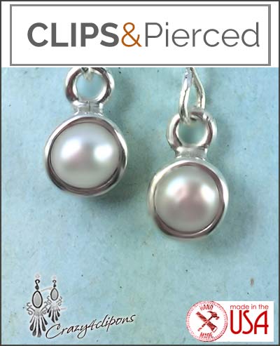 Pearl Elegance: Encased Pearls Kids Clip-On Earrings