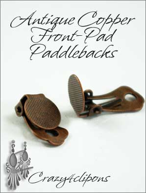 Clip Earrings Findings: 8mm Paddle Back - Nickel Free