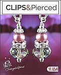 Petite Delight: Crystals & Pearls Earrings. Fun and Fancy Elegance