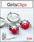 Whimsical Blooms: Colorful Floral Clip-On Earrings for Girls