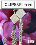 Beautifully Crafted Dangle Pearls & Silver Earrings